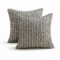 Pack 2 Fundas Decorativas Chenille Negra 45x45cm Elegante 785