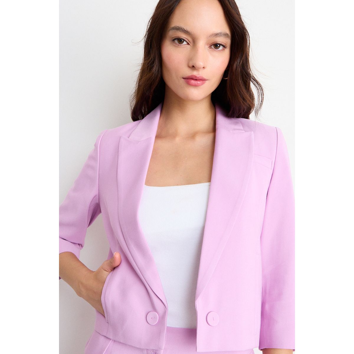 IO - Blazer Liso Mujer Morado Io