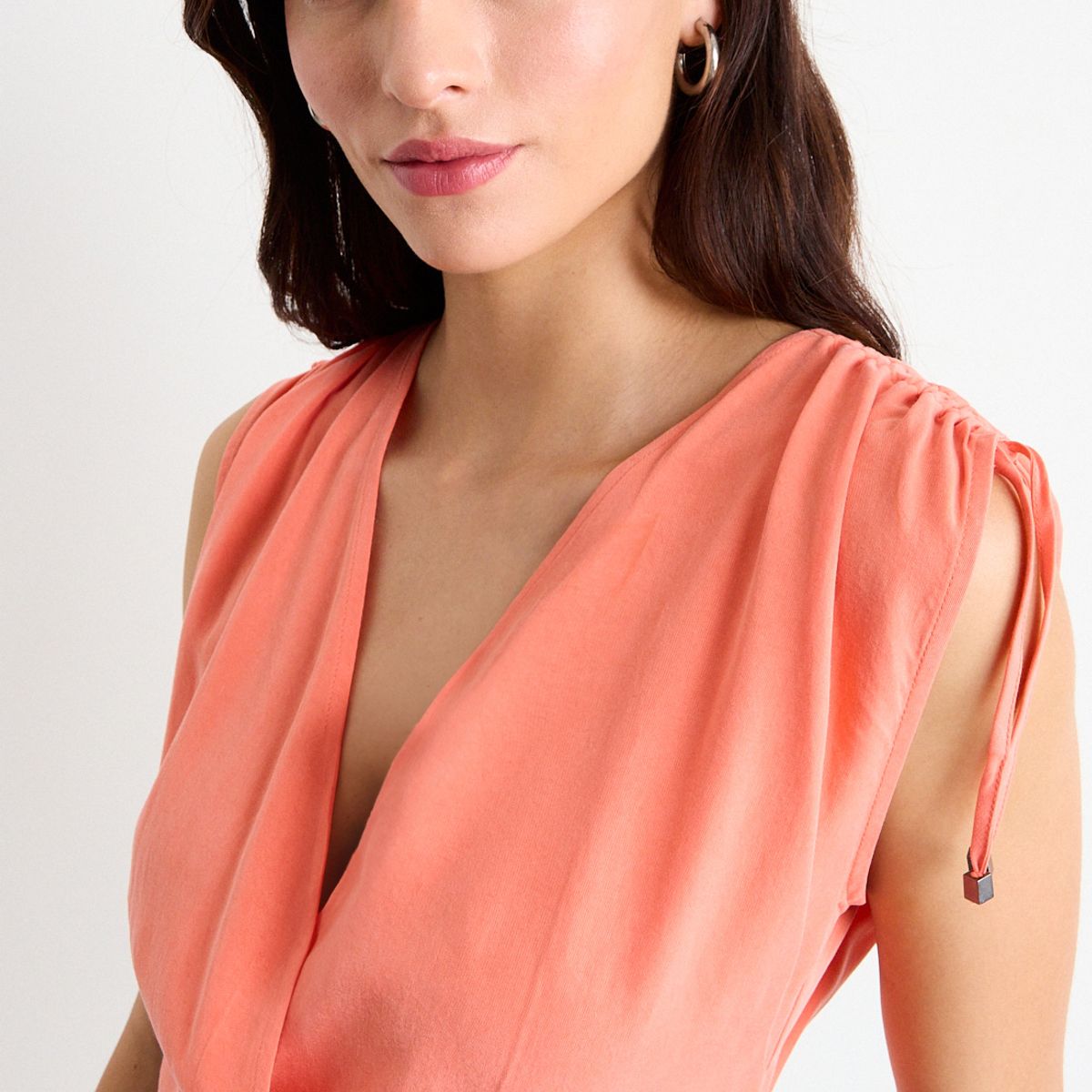 IO - Blusa Lisa Mujer Coral Io