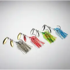 GENERICO - X2 Señuelo Spinnerbait Doble Hoja Para Pesca 80mm Varios Colores