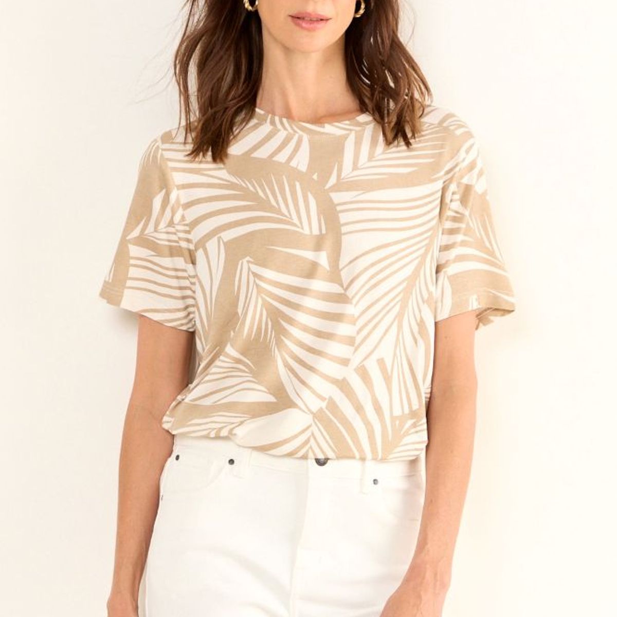 MA GRIFFE - Polera Fantasia Mujer Beige Magriffe