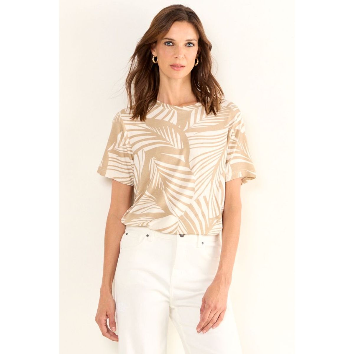 MA GRIFFE - Polera Fantasia Mujer Beige Magriffe