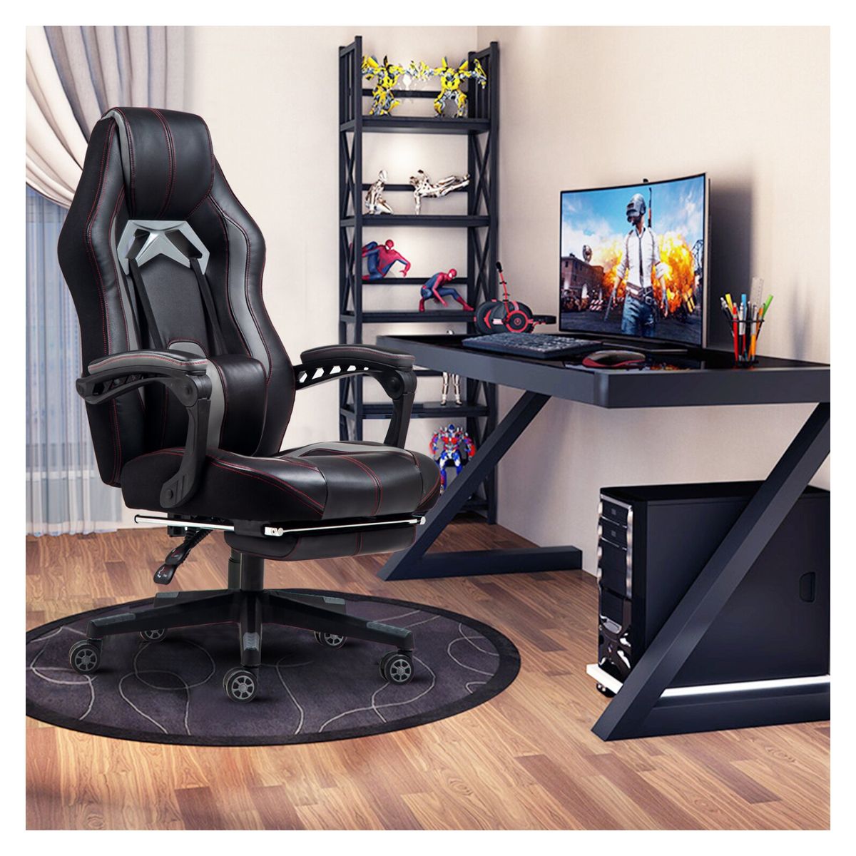 NOVAHUS - Silla Gamer Swift Con Reposapiés Negro