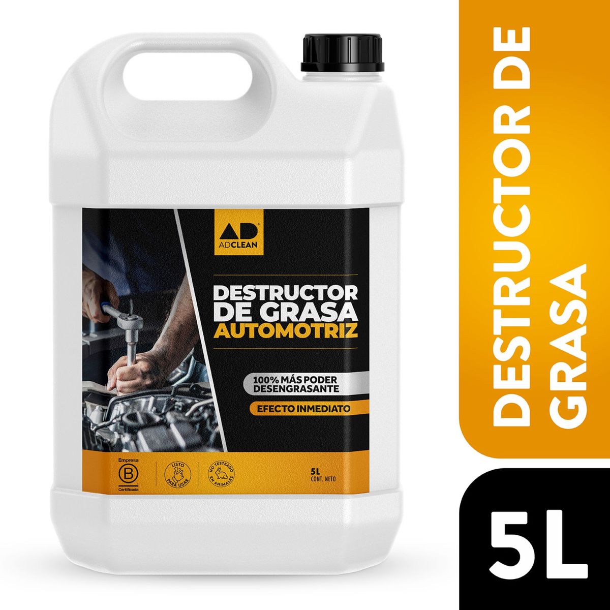 ADCLEAN - EL DESTRUCTOR DE GRASA AUTOMOTRIZ 5 L