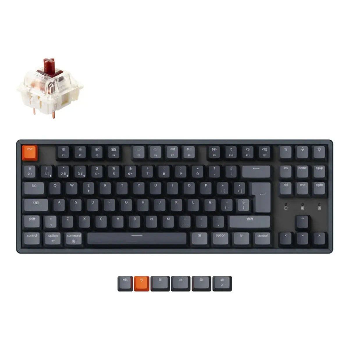 GENERICO - Keychron K10 MAX V2 BT RGB Brown Switch - Español