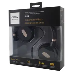 COBY - AUDÍFONOS CHX2BK NEGROS Open box