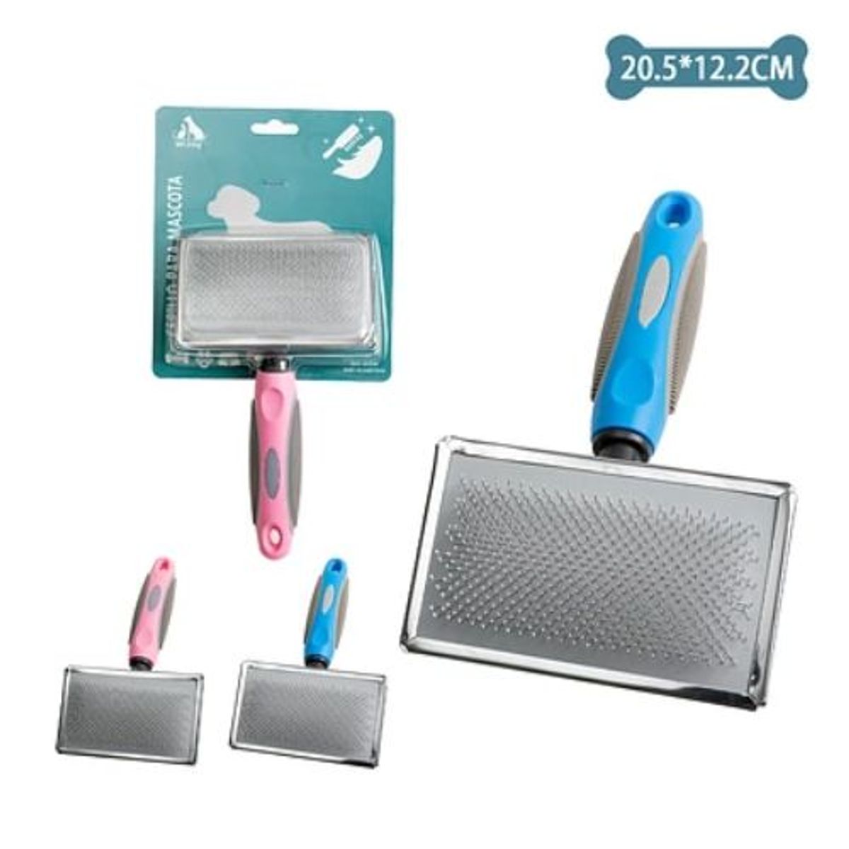 GENERICO - Cepillo con agujas finas para mascotas 205122cm Color Aleatorio