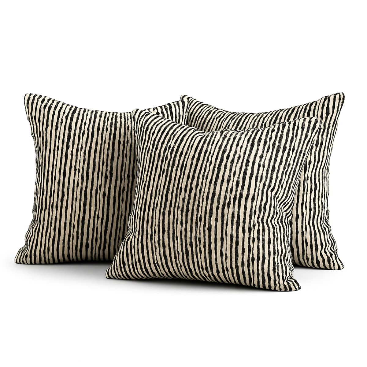 ARMONIA - Pack 3 Fundas Chenille Negra 45x45cm Elegante 785
