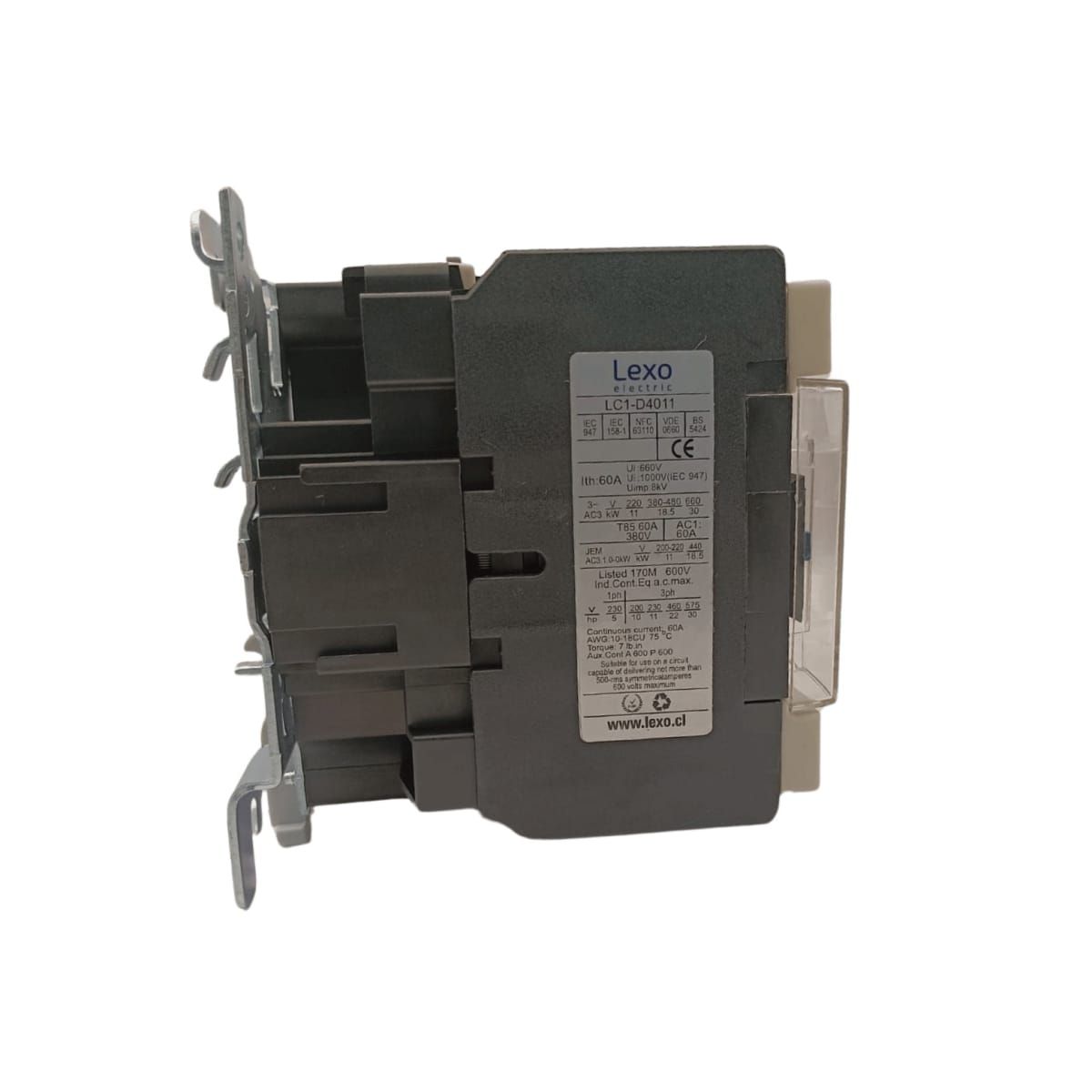 LEXO - CONTACTOR TRIFASICO 40A 1NO+1NC IP20 LEXO.