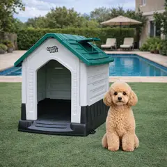 COOL PETS - Casa Para Perro Pequeña Verde 73x60x66cm