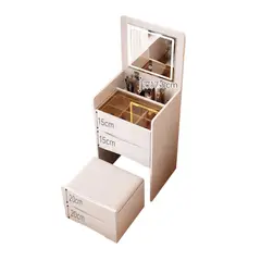 TODOK - Mesa de Maquillaje con Espejo y Lampara Rosada