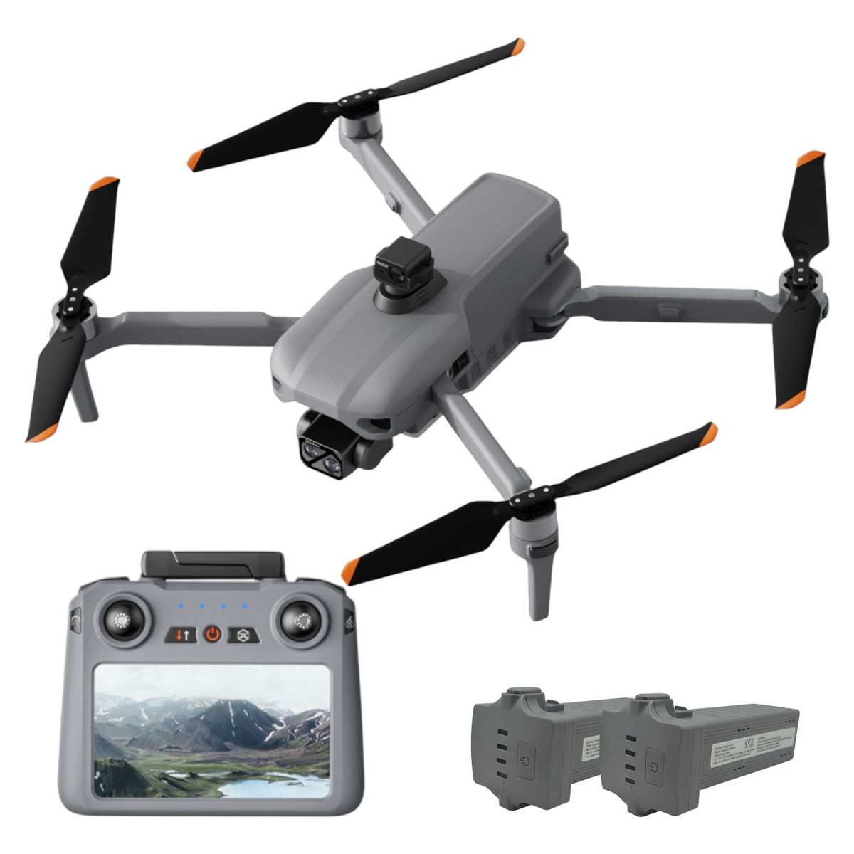 CASTLETEC - Dron XiL 019 con Pantalla Evasión de obstaculos gimbal GPS Wifi 5G 4k 6KM 2 Baterías