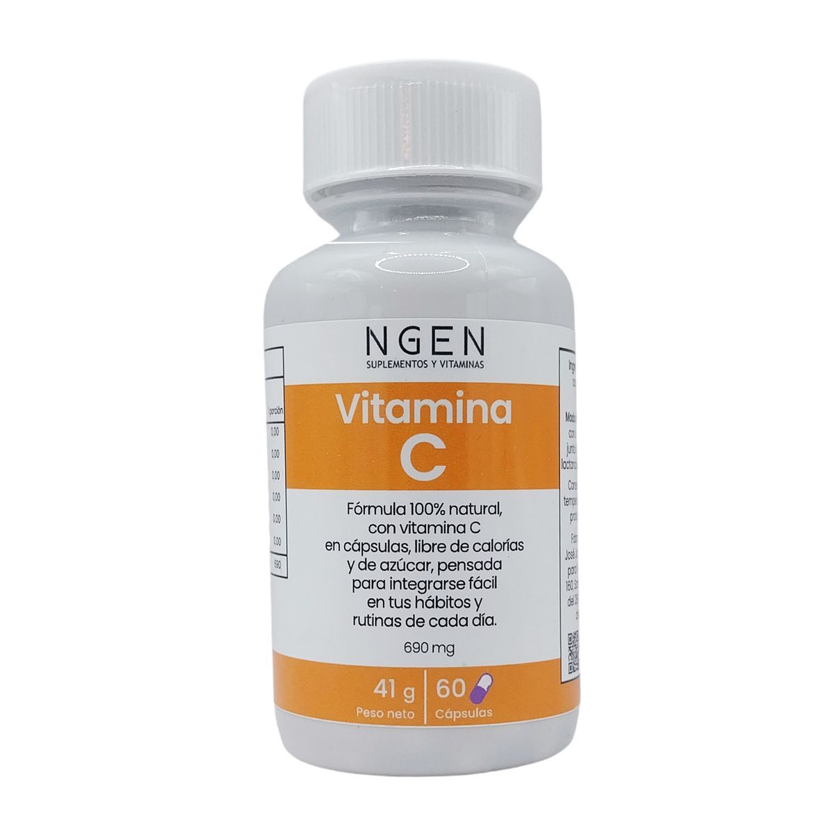 COSMETICA NATURAL NGEN - Vitamina C en cápsulas para 2 meses