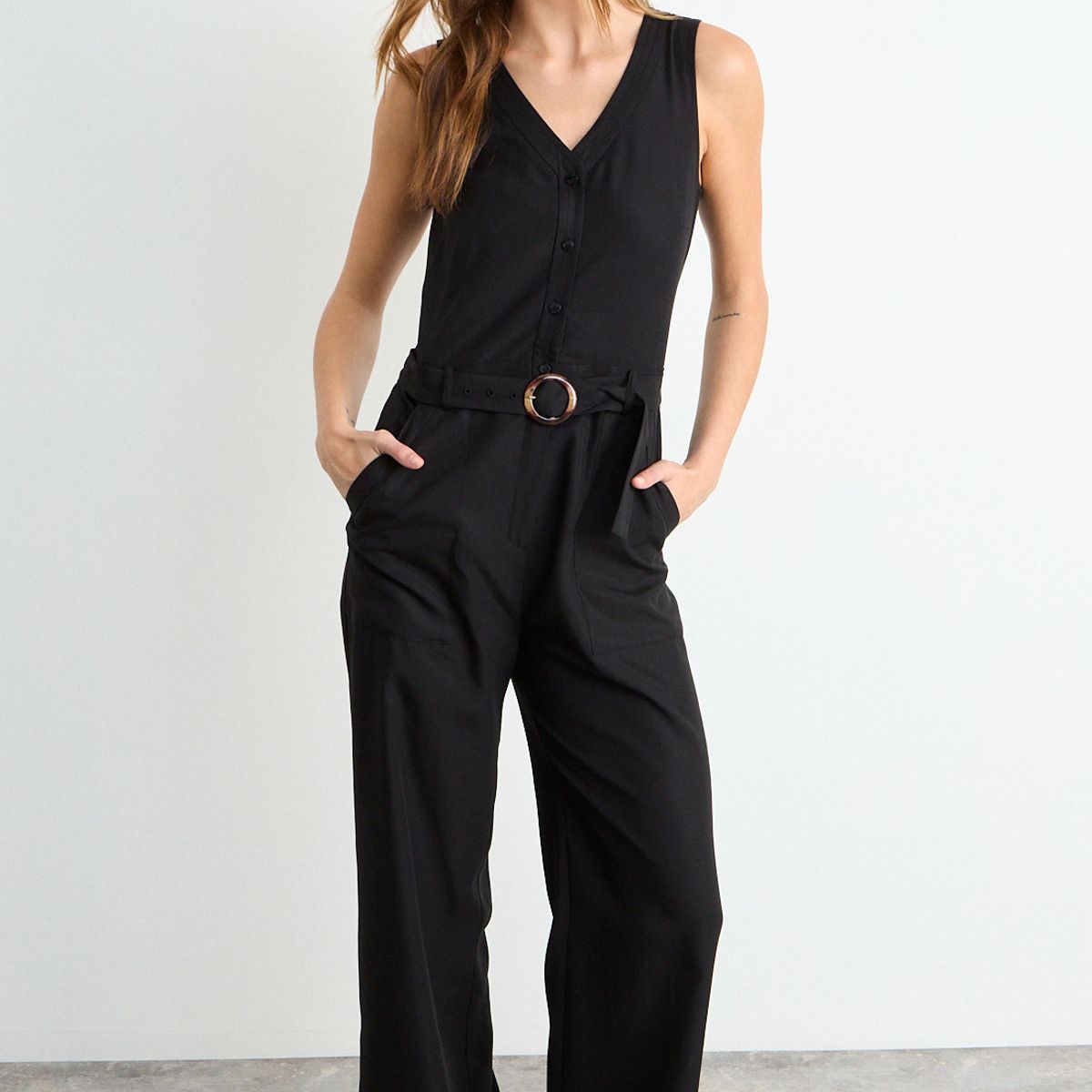 IO - Enterito Liso Mujer Negro Io