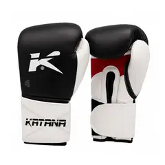 KATANA - Guantes de Boxeo – High Cuero EZ Sparring – BGL-S5BK - 14 Onz