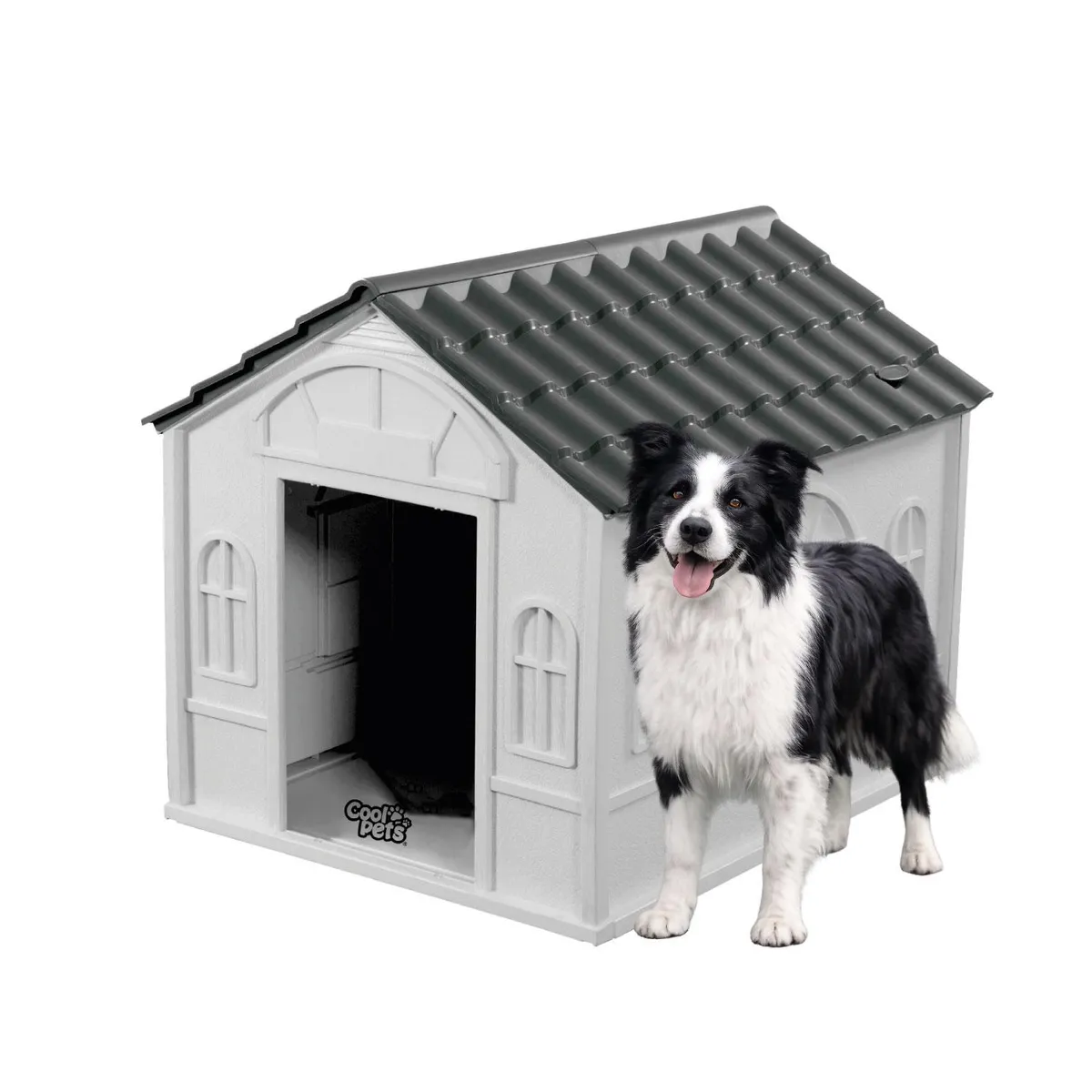 COOL PETS - Casa Para Perro Grande Cool Pets 98x84x82Cm Techo Gris