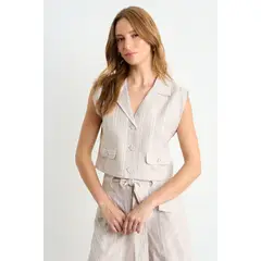 IO - Blusa Fantasia Mujer Beige