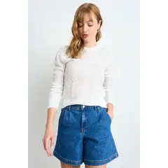 IO - Sweater Liso Mujer Crudo
