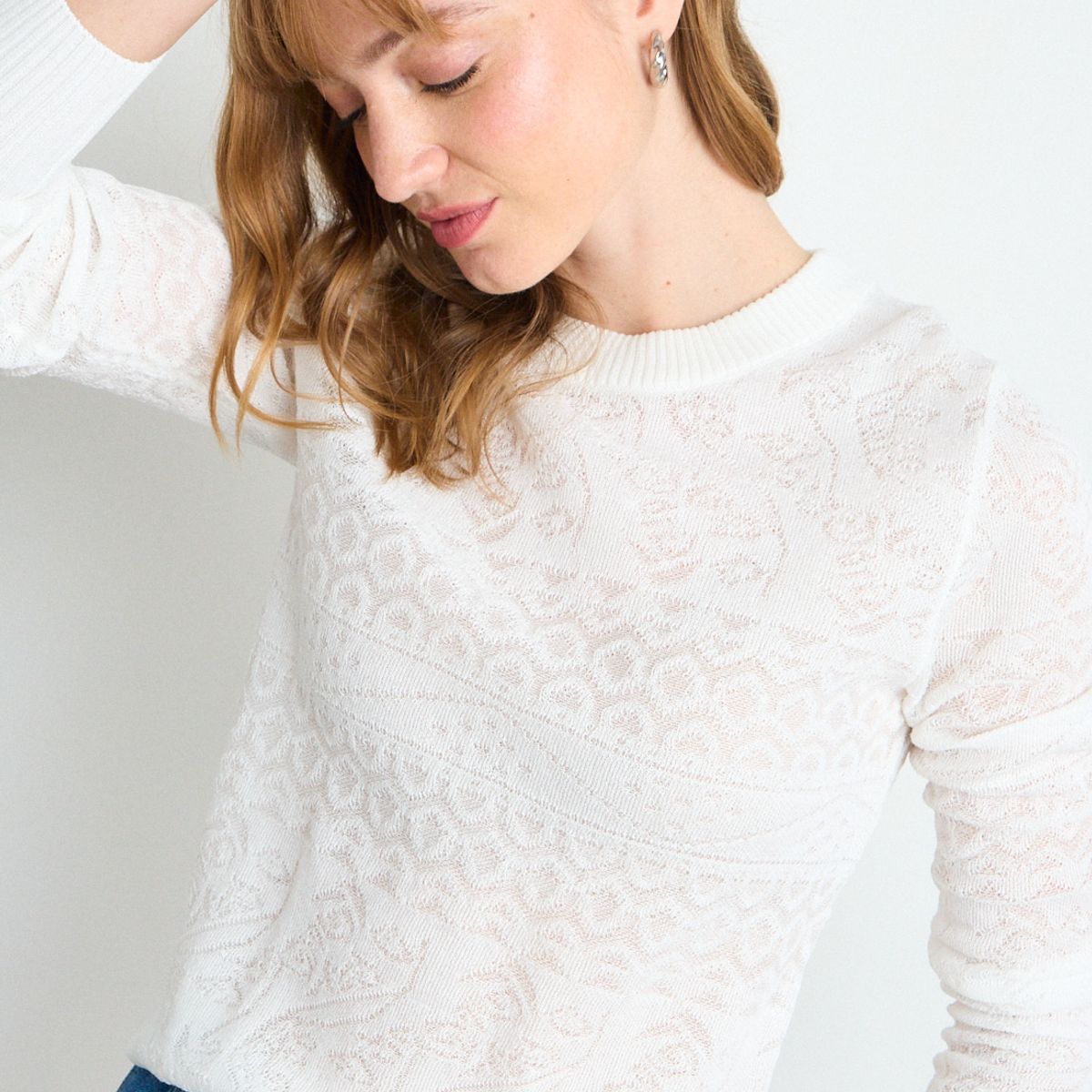 IO - Sweater Liso Mujer Crudo Io