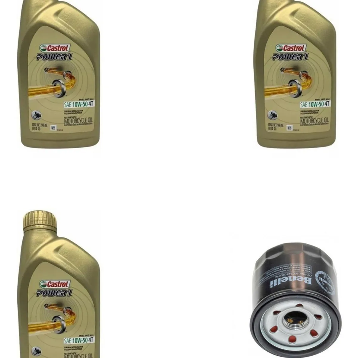CASTROL - Kit Mantencion Benelli Tnt 300bn 302r302s Filtro Original
