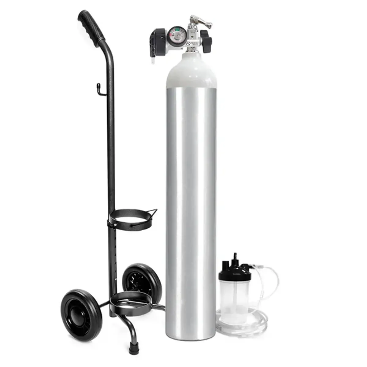 TOPMEDIC - Kit Cilindro Tubo de Oxigeno Medicinal Portatil Tanque De 685 Litros Tipo E + Bolso de Transporte