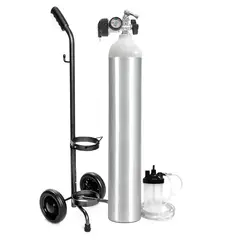 TOPMEDIC - Cilindro De Oxígeno Tipo E Con Regulador A Pulso Continuo + Bolso de Transporte