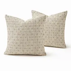 ARMONIA - Pack 2 Fundas Decorativas Chenille Marrón 45x45cm Elegante 785