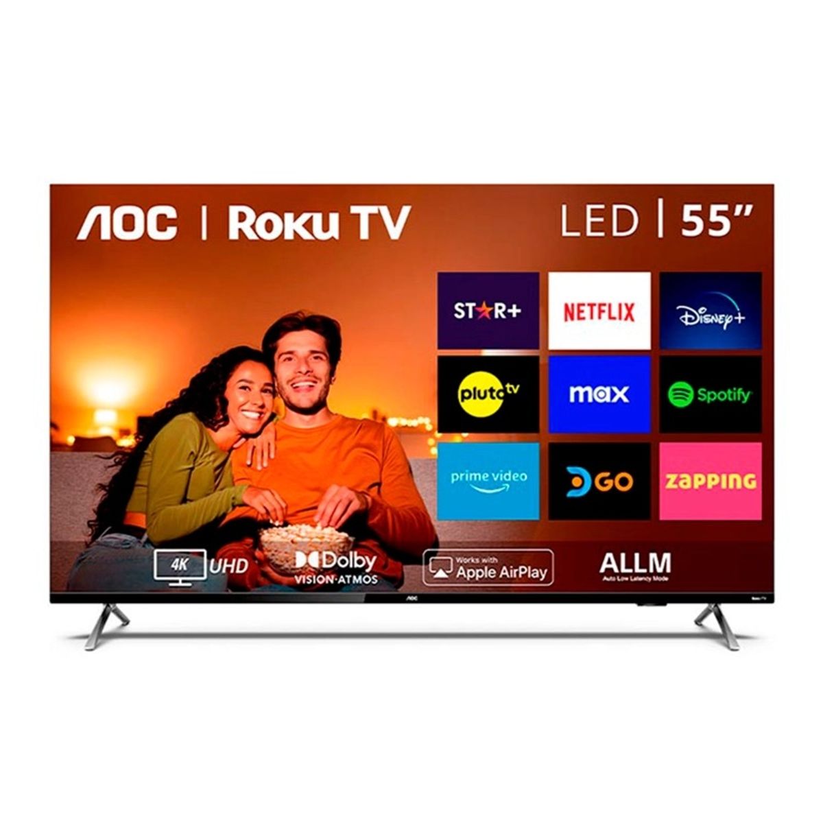 AOC - Smart Tv Aoc Led Uhd 4k 55" 55u6125-43i - Caja Reciclada