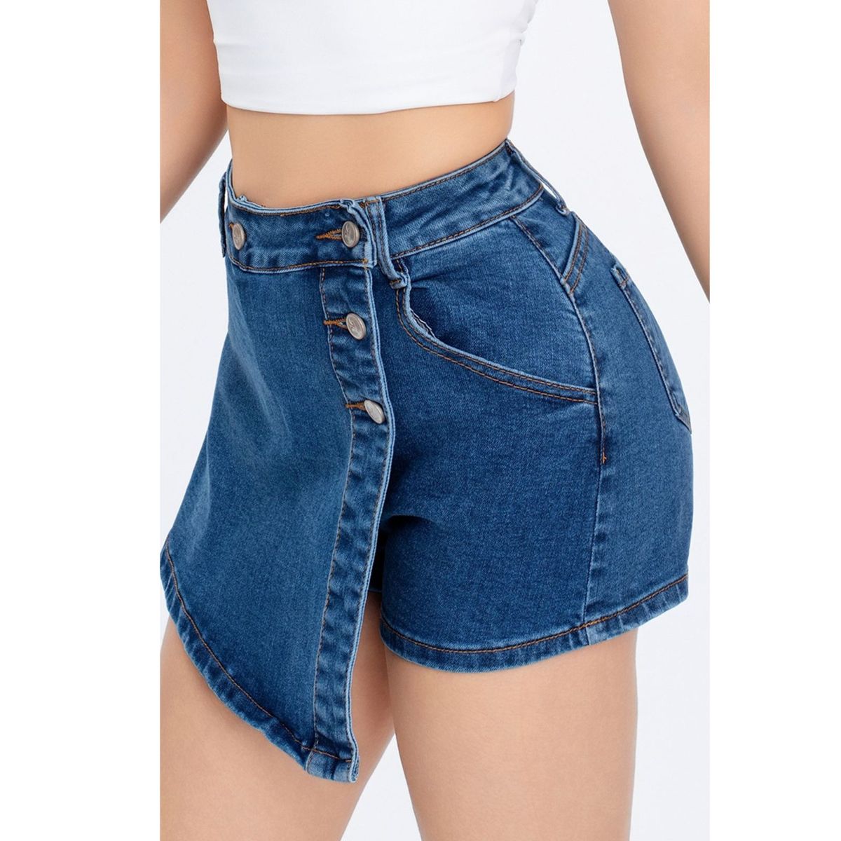 LIKE SHOP - Short Tipo Mini Falda Juvenil Jeans Premium Elasticada 3017