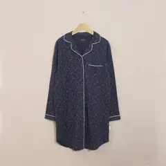 OPALINE - Pijama Mujer Camison Largo Azul