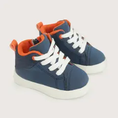 OPALINE - Zapatilla Alta Casual Azul Niño