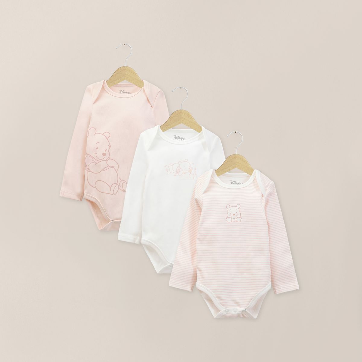 OPALINE - Pack Bodies Bebe Niña Rosado Disney