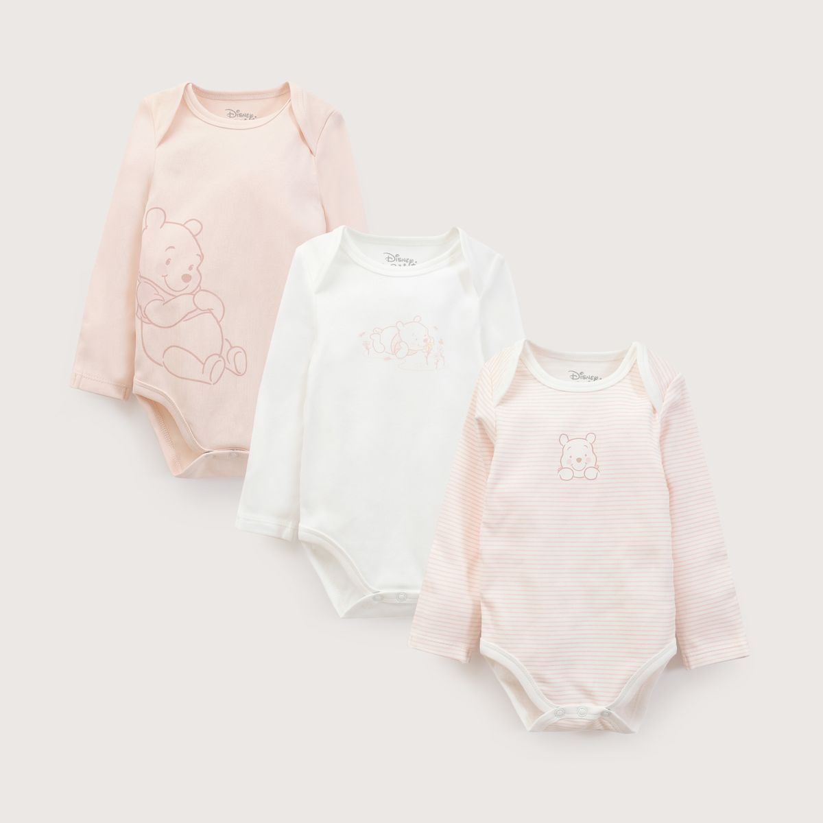 OPALINE - Pack Bodies Bebe Niña Rosado Disney