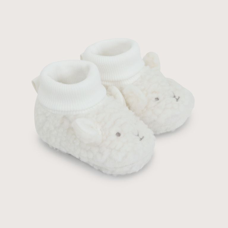 Pantufla Bebé Unisex Conejo Blanco