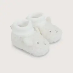 OPALINE - Zapato Tejido Conejo Blanco De Bebé