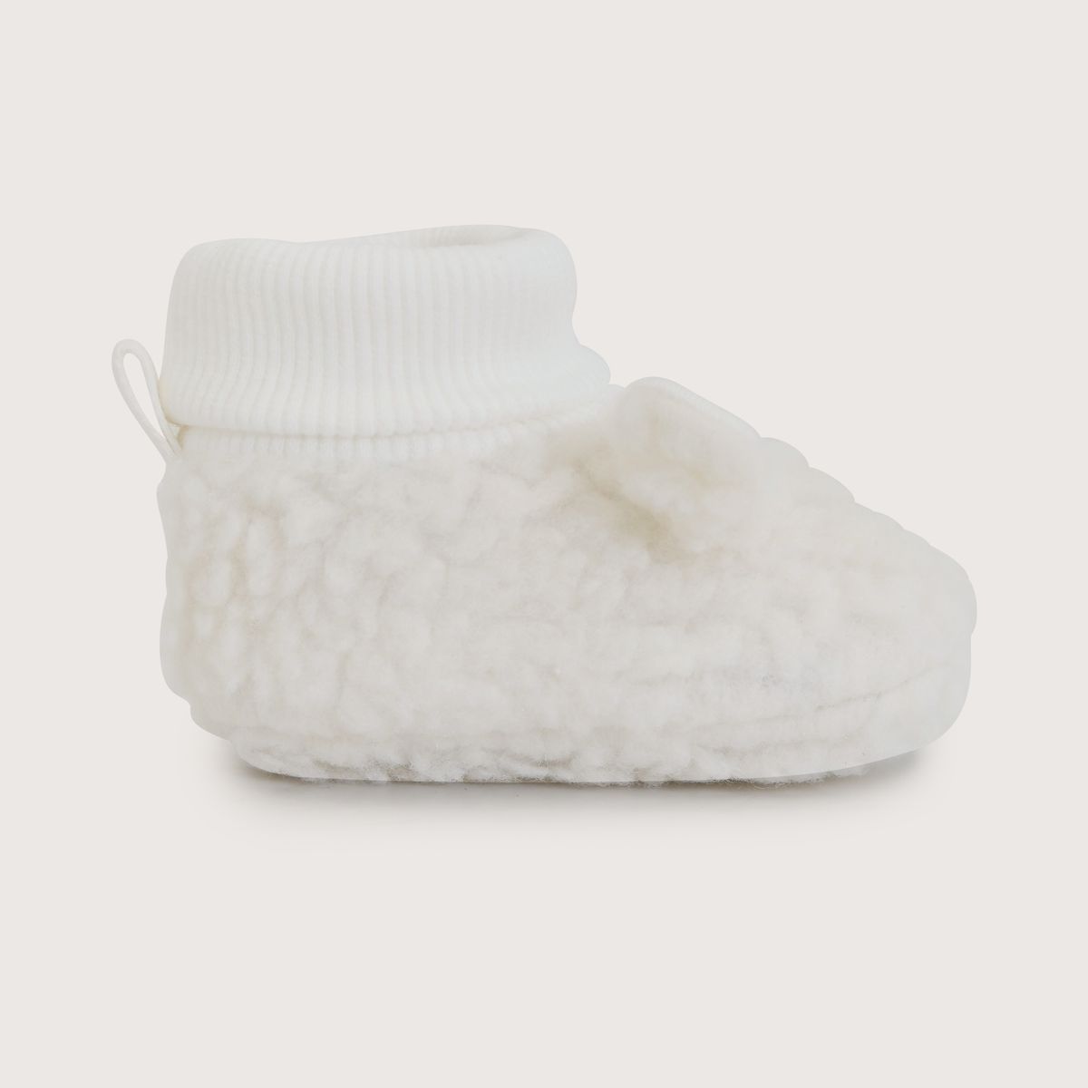 OPALINE - Zapato Tejido Conejo Blanco De Bebé