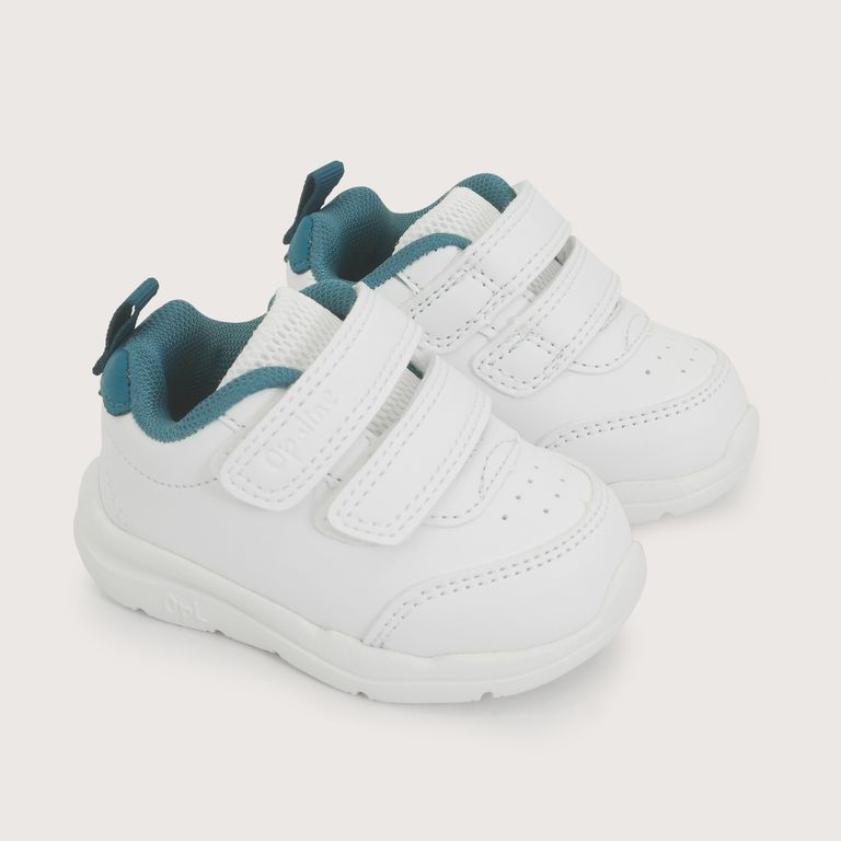Zapatilla Niño Primeros Pasos Deportiva Blanca Con Azul