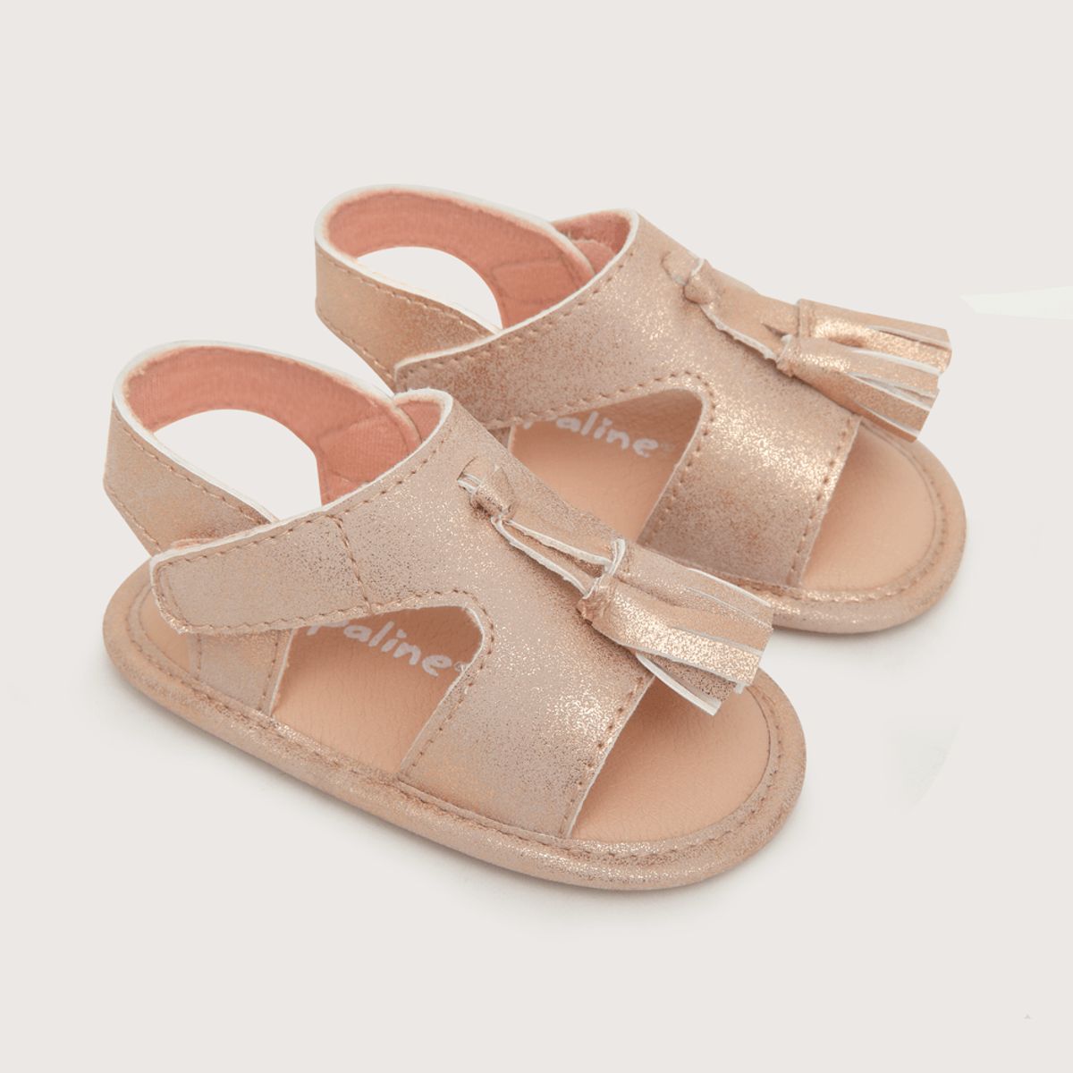 OPALINE - Sandalia de niña rosa metalizado