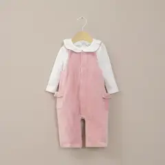 OPALINE - Conjunto Jardinera Bebe Niña Rosa Viejo