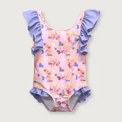 OPALINE - Traje de baño de niña vuelos Naranjo