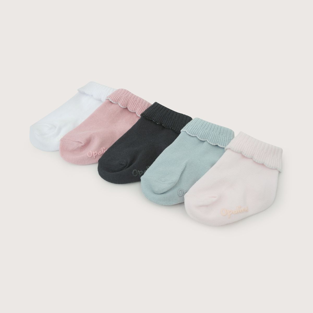 OPALINE - Pack De 5 Calcetines Rosado De Bebe