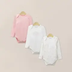 OPALINE - Pack Bodies Bebe Niña Rosado