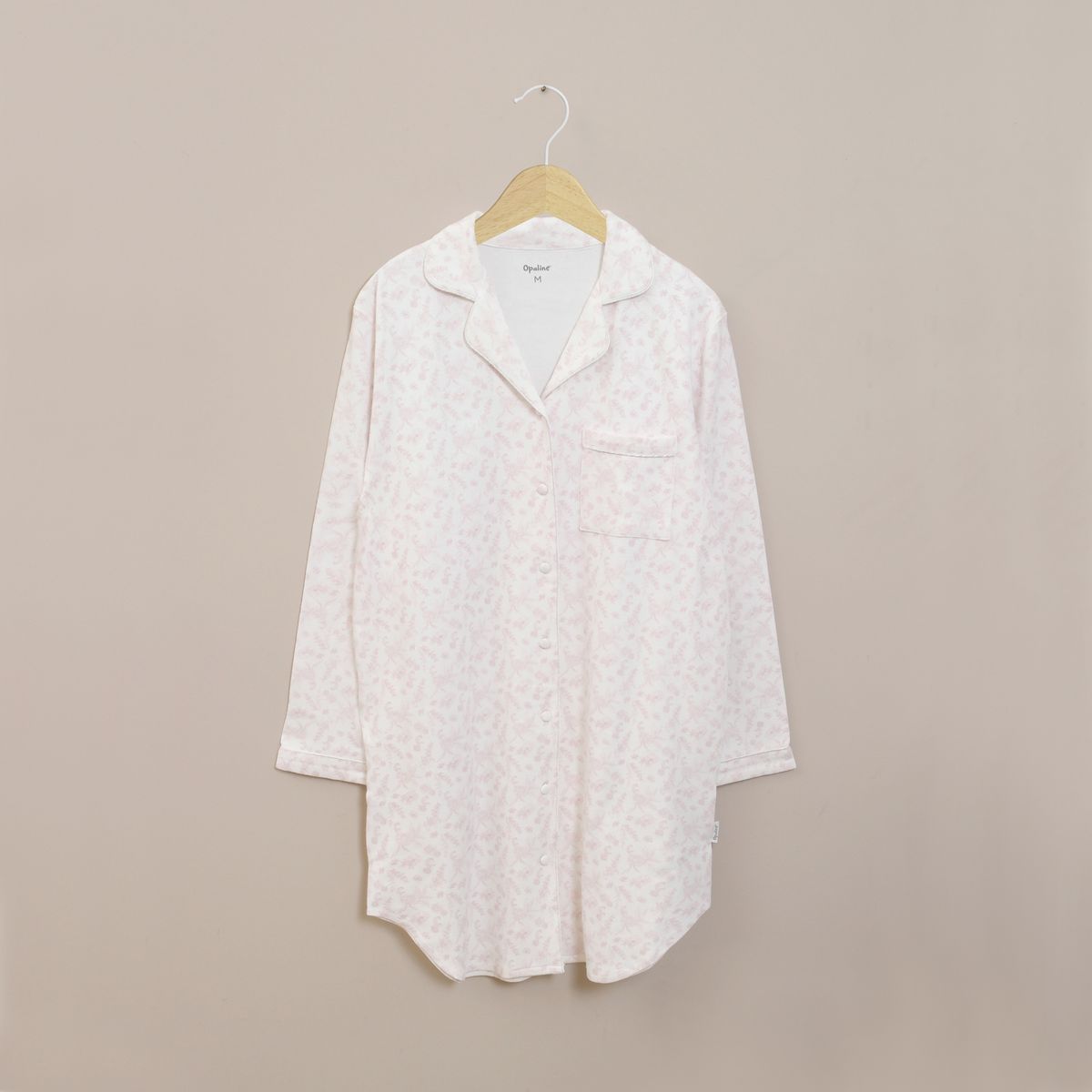 OPALINE - Pijama Mujer Camison Largo Blanco