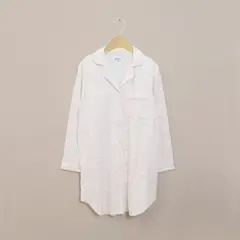 OPALINE - Pijama Camison Largo Blanco