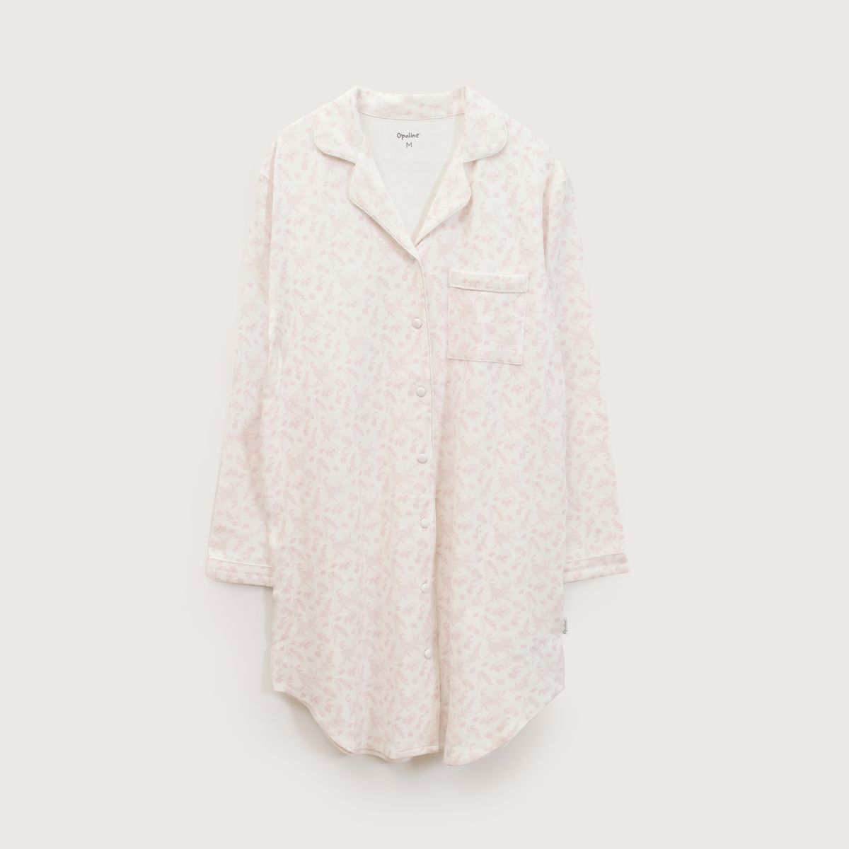 OPALINE - Pijama Mujer Camison Largo Blanco