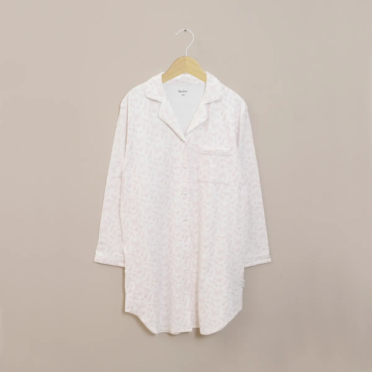 OPALINE - Pijama Mujer Camison Largo Blanco