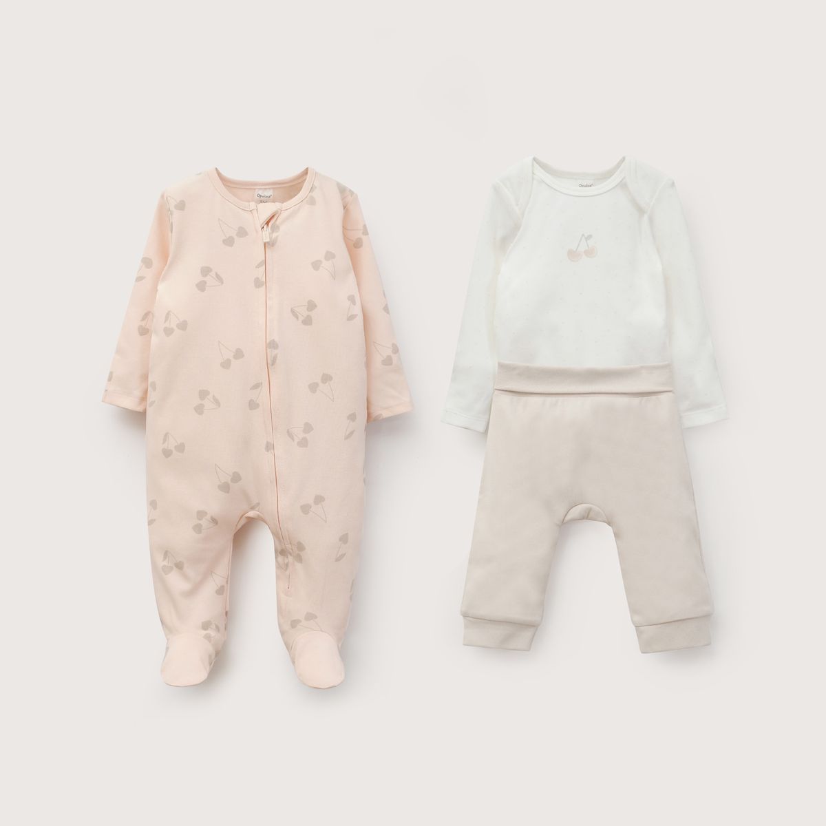OPALINE - Conjunto 3 Piezas Bebe Niña Rosado