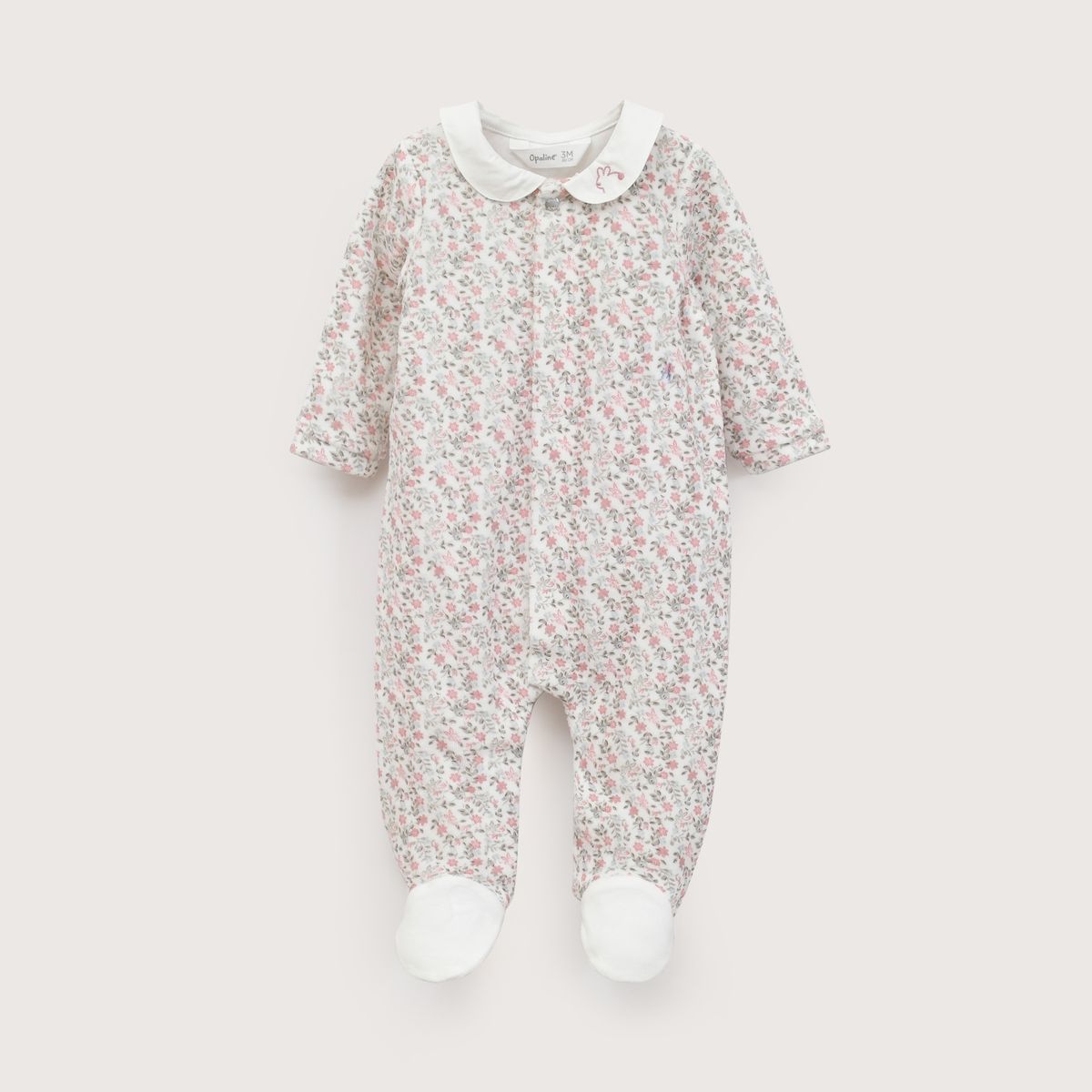OPALINE - Oso Plush Bebe Niña Estampado Rosado