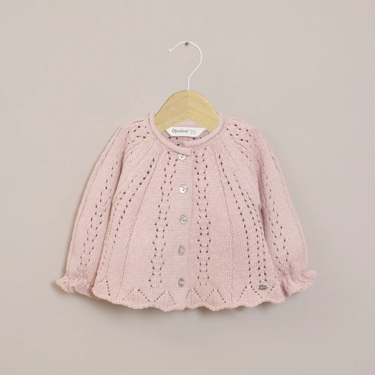 OPALINE - Chaleco Bebe Niña Rosado