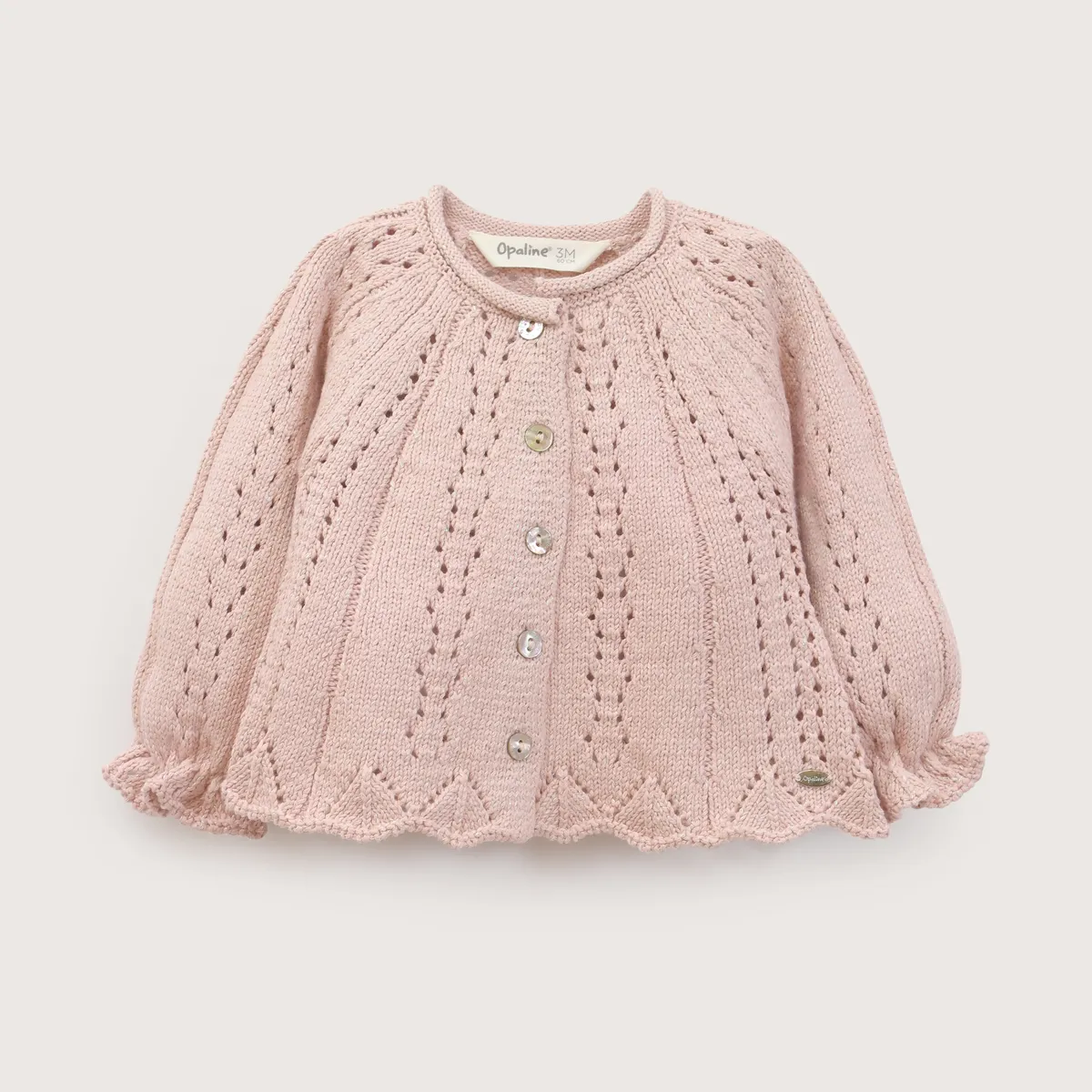 OPALINE - Chaleco Bebe Niña Rosado